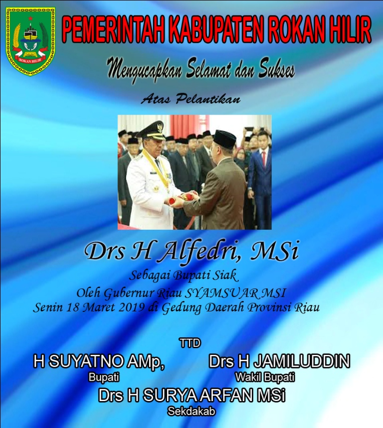 Iklan Pelantikan Bupati Siak